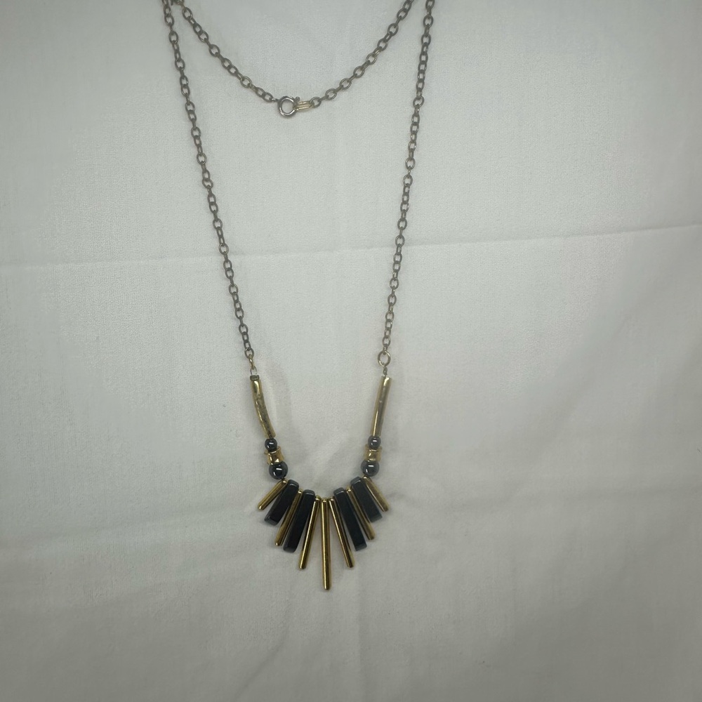 Gold and Black Necklace